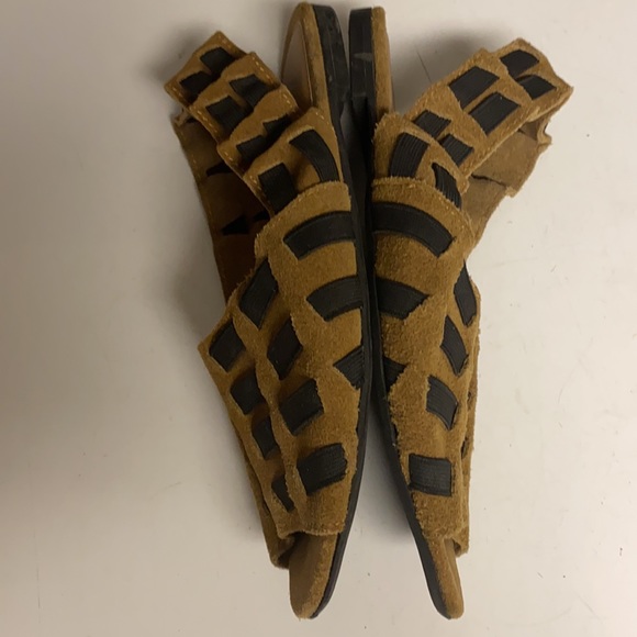 Free People Suede Elasticized Open Toed Sandal Shoes Size 36 - Picture 10 of 15